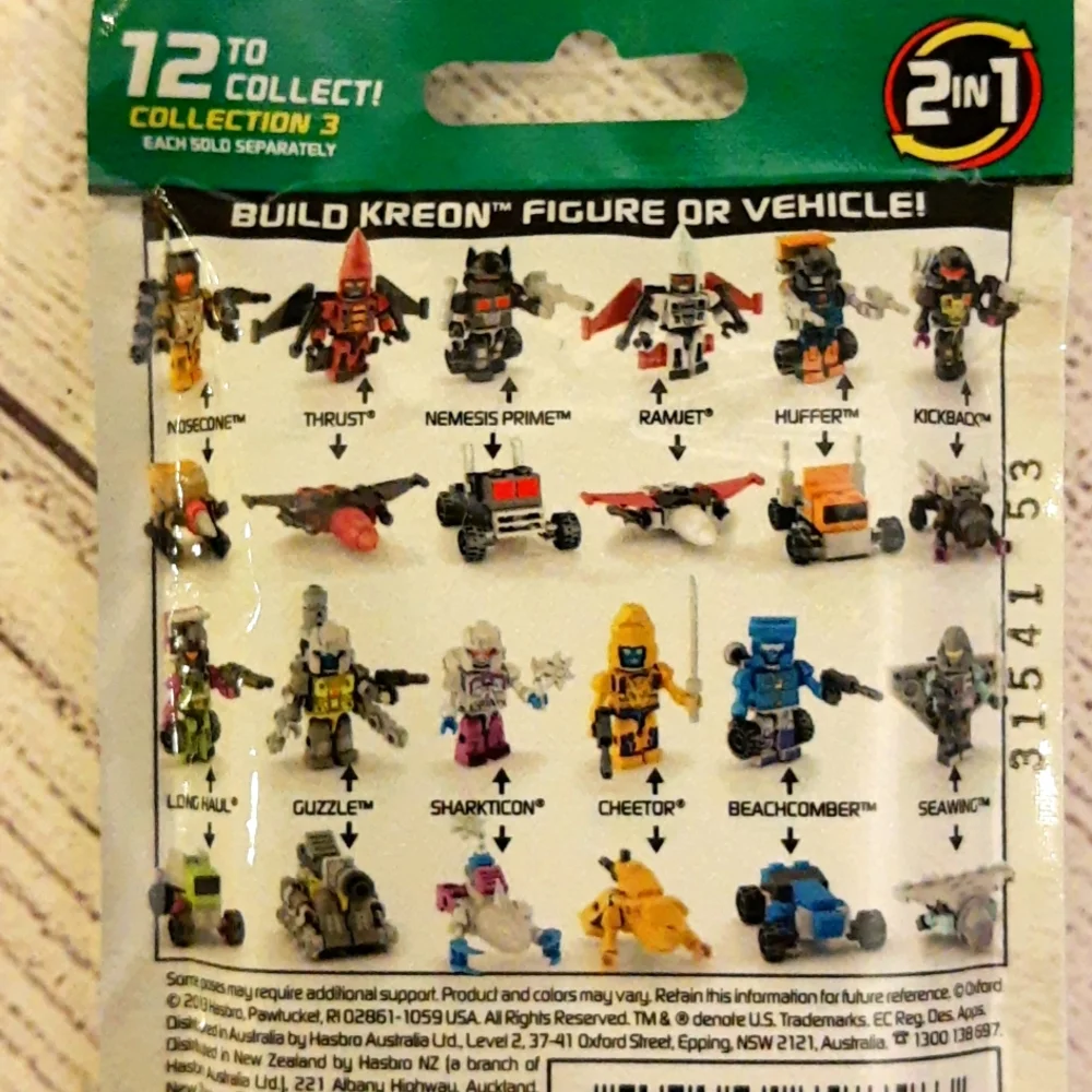 Authentic Hasbro KRE-O TRANSFORMERS Micro Changers Combiners 2013, 3 Packs
